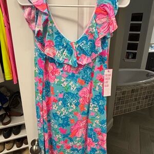 Lilly Pulitzer Surf Blue and Pink Dress